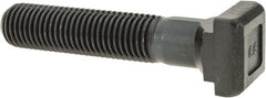 Gibraltar - M16 x 2, 55mm Thread Length, 16mm Slot Width, Black Oxide, Steel T Slot Bolt - 80mm Length Under Head, Grade 8.8, 25mm Head Width x 9mm Head Height - Exact Tooling