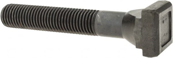 Gibraltar - M16 x 2, 63mm Thread Length, 18mm Slot Width, Black Oxide, Steel T Slot Bolt - 100mm Length Under Head, Grade 8.8, 28mm Head Width x 10mm Head Height - Exact Tooling