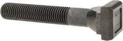 Gibraltar - M16 x 2, 63mm Thread Length, 18mm Slot Width, Black Oxide, Steel T Slot Bolt - 100mm Length Under Head, Grade 8.8, 28mm Head Width x 10mm Head Height - Exact Tooling
