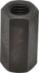 Gibraltar - M12x1.75 Thread, 36mm OAL Steel Standard Coupling Nut - Black Phosphate Coated, 18mm Width Across Flats, 20.8mm Width Across Points - Exact Tooling