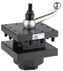Interstate - 16 to 24 Inch Lathe Swing, Square Indexing Turret - 2 to 3-3/16 Inch Centerline Height Range - Exact Tooling