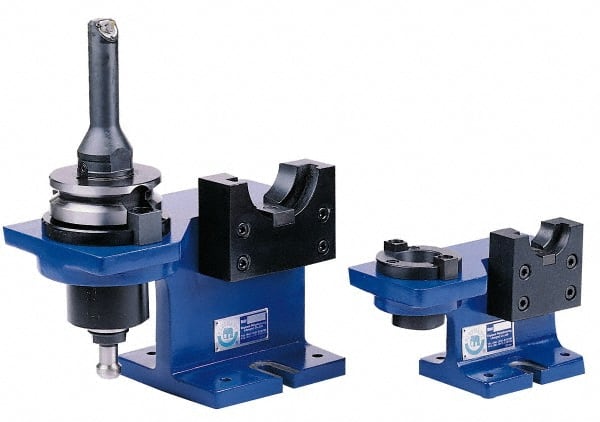 Interstate - 2 Positions, BT50 Compatible Tool Holder Tightening Fixture - 4.4" Head Diam, 279.91mm Base Length, 198mm Overall Height - Exact Tooling