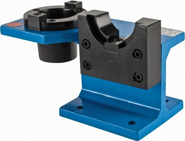 Interstate - 2 Positions, CAT50 Compatible Tool Holder Tightening Fixture - 4.4" Head Diam, 279.91mm Base Length, 198mm Overall Height - Exact Tooling