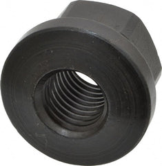 Gibraltar - 3/4-10 Steel Black Oxide Spherical Flange Nut - Grade 12L14, 1" High, 1-5/8" Diam x 1/4" High Flange, 2-1/4" Radius - Exact Tooling