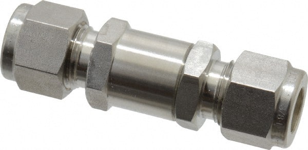 Ham-Let - 3/8" Stainless Steel Check Valve - Inline, Comp x Comp, 3,000 WOG - Exact Tooling