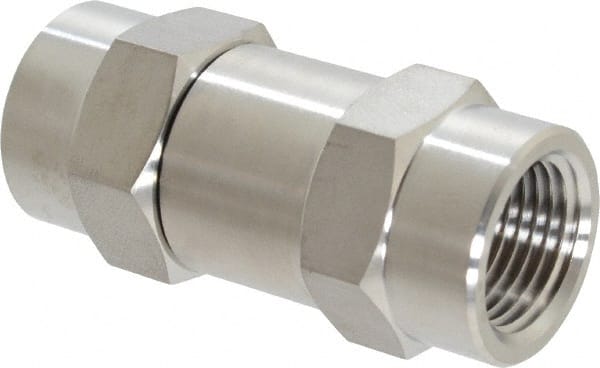 Ham-Let - 3/8" Stainless Steel Check Valve - Inline, FNPT x FNPT, 3,000 WOG - Exact Tooling
