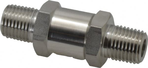 Ham-Let - 1/4" Stainless Steel Check Valve - Inline, MNPT x MNPT, 3,000 WOG - Exact Tooling
