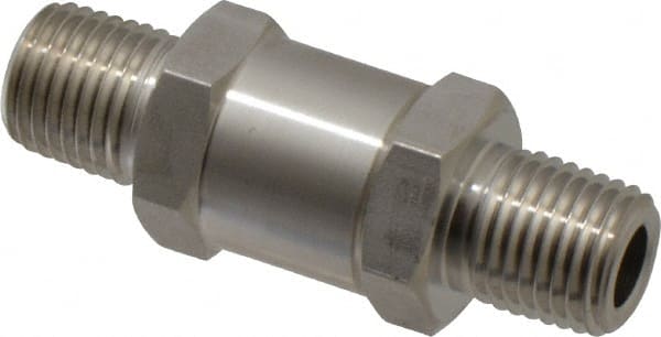 Ham-Let - 1/4" Stainless Steel Check Valve - Inline, MNPT x MNPT, 3,000 WOG - Exact Tooling