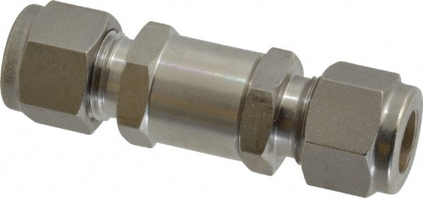 Ham-Let - 3/8" Stainless Steel Check Valve - Inline, Comp x Comp, 3,000 WOG - Exact Tooling