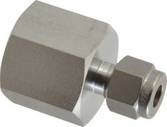 Ham-Let - 1/4" OD, Grade 316Stainless Steel Female Connector - Comp x FNPT Ends - Exact Tooling