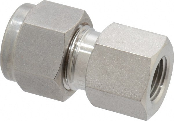 Ham-Let - 3/8" OD, Grade 316Stainless Steel Female Connector - Comp x FNPT Ends - Exact Tooling