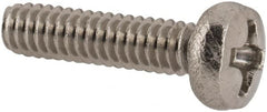 Value Collection - M2x0.40 Metric Coarse, 8mm Length Under Head Phillips Drive Machine Screw - Pan Head, Grade 18-8 & A2 Stainless Steel, Uncoated, Without Washer - Exact Tooling