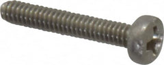 Value Collection - M2x0.40 Metric Coarse, 12mm Length Under Head Phillips Drive Machine Screw - Pan Head, Grade 18-8 & A2 Stainless Steel, Uncoated, Without Washer - Exact Tooling