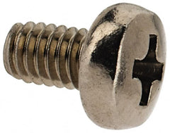 Value Collection - M2.5x0.45 Metric Coarse, 4mm Length Under Head Phillips Drive Machine Screw - Pan Head, Grade 18-8 & A2 Stainless Steel, Uncoated, Without Washer - Exact Tooling