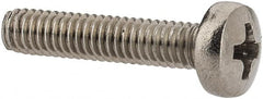 Value Collection - M2.5x0.45 Metric Coarse, 12mm Length Under Head Phillips Drive Machine Screw - Pan Head, Grade 18-8 & A2 Stainless Steel, Uncoated, Without Washer - Exact Tooling