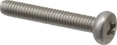 Value Collection - M2.5x0.45 Metric Coarse, 16mm Length Under Head Phillips Drive Machine Screw - Pan Head, Grade 18-8 & A2 Stainless Steel, Uncoated, Without Washer - Exact Tooling