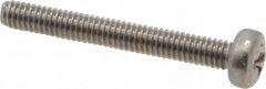 Value Collection - M2.5x0.45 Metric Coarse, 20mm Length Under Head Phillips Drive Machine Screw - Pan Head, Grade 18-8 & A2 Stainless Steel, Uncoated, Without Washer - Exact Tooling