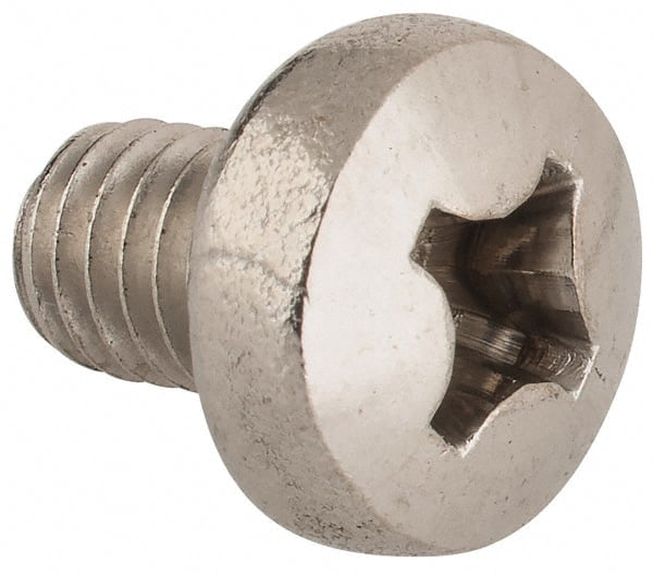 Value Collection - M6x1.00 Metric Coarse, 8mm Length Under Head Phillips Drive Machine Screw - Pan Head, Grade 18-8 & A2 Stainless Steel, Uncoated, Without Washer - Exact Tooling