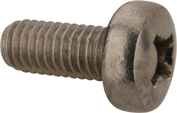 Value Collection - M6x1.00 Metric Coarse, 14mm Length Under Head Phillips Drive Machine Screw - Pan Head, Grade 18-8 & A2 Stainless Steel, Uncoated, Without Washer - Exact Tooling