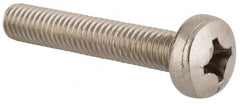 Value Collection - M6x1.00 Metric Coarse, 35mm Length Under Head Phillips Drive Machine Screw - Pan Head, Grade 18-8 & A2 Stainless Steel, Uncoated, Without Washer - Exact Tooling