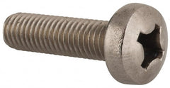 Value Collection - M8x1.25 Metric Coarse, 30mm Length Under Head Phillips Drive Machine Screw - Pan Head, Grade 18-8 & A2 Stainless Steel, Uncoated, Without Washer - Exact Tooling