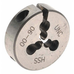 Gyros Precision Tools - #00-90 UNS High Speed Steel Round Adjustable Die - Exact Tooling