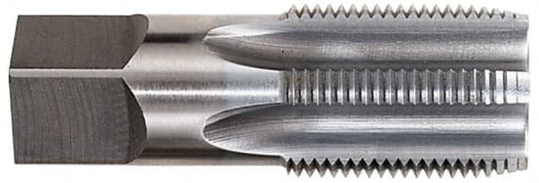 OSG - 1 - 11-1/2 NPSF Thread, 5 Flute Standard Pipe Tap - 3-3/4" OAL, 1-3/4" Thread Length, 1-1/8" Shank Diam, Bright Finish, High Speed Steel - Exact Tooling