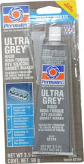Permatex - 3-1/2 oz Gasket Maker - -65 to 650°F, Gray, Comes in Tube - Exact Tooling