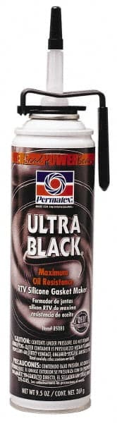 Permatex - 9-1/2 oz Oil Resistant Gasket Maker - -65 to 550°F, Black, Comes in PowerBead Aerosol Can - Exact Tooling