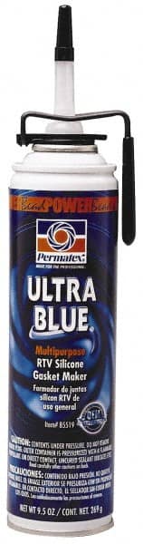 Permatex - 9-1/2 oz Gasket Maker - -65 to 500°F, Blue, Comes in PowerBead Pressurized Can - Exact Tooling