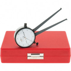 Starrett - 10 to 35mm Inside Dial Caliper Gage - 0.025mm Graduation, 3-1/4" Leg Length, Ball Contact Points - Exact Tooling