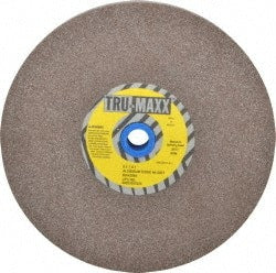 Tru-Maxx - 60 Grit Aluminum Oxide Bench & Pedestal Grinding Wheel - 8" Diam x 1" Hole x 1" Thick, 3600 Max RPM, O Hardness, Medium Grade , Vitrified Bond - Exact Tooling