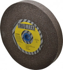 Tru-Maxx - 46 Grit Aluminum Oxide Bench & Pedestal Grinding Wheel - 10" Diam x 1-1/4" Hole x 1-1/4" Thick, 3250 Max RPM, P Hardness, Coarse Grade , Vitrified Bond - Exact Tooling