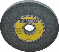 Tru-Maxx - 60 Grit Silicon Carbide Bench & Pedestal Grinding Wheel - 6" Diam x 1" Hole x 1/2" Thick, 5410 Max RPM, K Hardness, Medium Grade , Vitrified Bond - Exact Tooling