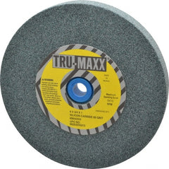 Tru-Maxx - 60 Grit Silicon Carbide Bench & Pedestal Grinding Wheel - 6" Diam x 1" Hole x 3/4" Thick, 5410 Max RPM, K Hardness, Medium Grade , Vitrified Bond - Exact Tooling