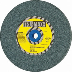 Tru-Maxx - 80 Grit Silicon Carbide Bench & Pedestal Grinding Wheel - 6" Diam x 1" Hole x 3/4" Thick, 5410 Max RPM, K Hardness, Medium Grade , Vitrified Bond - Exact Tooling