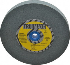 Tru-Maxx - 120 Grit Silicon Carbide Bench & Pedestal Grinding Wheel - 6" Diam x 1" Hole x 3/4" Thick, 5410 Max RPM, K Hardness, Fine Grade , Vitrified Bond - Exact Tooling