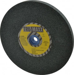 Tru-Maxx - 60 Grit Silicon Carbide Bench & Pedestal Grinding Wheel - 7" Diam x 1" Hole x 1/2" Thick, 3600 Max RPM, K Hardness, Medium Grade , Vitrified Bond - Exact Tooling