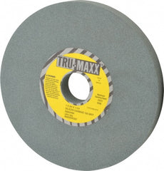 Tru-Maxx - 120 Grit Silicon Carbide Bench & Pedestal Grinding Wheel - 7" Diam x 1-1/4" Hole x 3/4" Thick, 3600 Max RPM, K Hardness, Fine Grade , Vitrified Bond - Exact Tooling