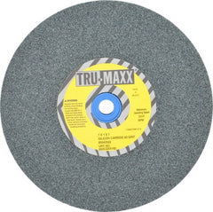 Tru-Maxx - 60 Grit Silicon Carbide Bench & Pedestal Grinding Wheel - 7" Diam x 1" Hole x 1" Thick, 3600 Max RPM, K Hardness, Medium Grade , Vitrified Bond - Exact Tooling