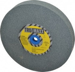 Tru-Maxx - 80 Grit Silicon Carbide Bench & Pedestal Grinding Wheel - 7" Diam x 1" Hole x 1" Thick, 3600 Max RPM, K Hardness, Medium Grade , Vitrified Bond - Exact Tooling
