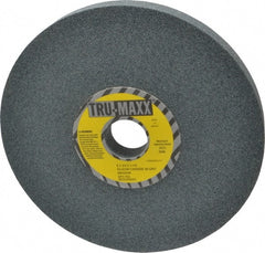 Tru-Maxx - 80 Grit Silicon Carbide Bench & Pedestal Grinding Wheel - 8" Diam x 1-1/4" Hole x 3/4" Thick, 3600 Max RPM, K Hardness, Medium Grade , Vitrified Bond - Exact Tooling