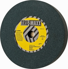 Tru-Maxx - 80 Grit Silicon Carbide Bench & Pedestal Grinding Wheel - 12" Diam x 1-1/4" Hole x 2" Thick, 2705 Max RPM, M Hardness, Medium Grade , Vitrified Bond - Exact Tooling