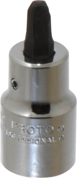 Proto - 1/2" Drive Phillips Screwdriver Socket - 2-5/32" OAL, #4 Point - Exact Tooling