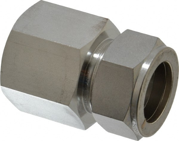 Ham-Let - 1" OD, Grade 316Stainless Steel Female Connector - Comp x FNPT Ends - Exact Tooling