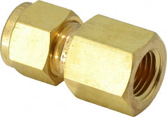 Ham-Let - 3/8" OD, Brass Female Connector - Comp x FNPT Ends - Exact Tooling
