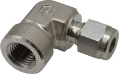 Ham-Let - 1/4" OD, Grade 316Stainless Steel Female Elbow - Comp x FNPT Ends - Exact Tooling