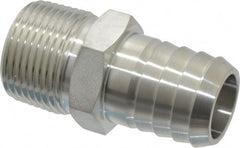 Ham-Let - 3/4" Grade 316 Stainless Steel Pipe Hose Connector - Barb x MNPT End Connections, 6,800 psi - Exact Tooling