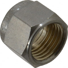 Ham-Let - 8mm OD, Grade 316Stainless Steel Nut - FNPT Ends - Exact Tooling