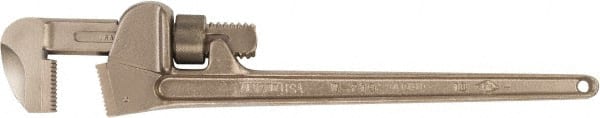 Ampco - 48" Aluminum Bronze Alloy Nonsparking Pipe Wrench - 7-9/16" Pipe Capacity - Exact Tooling